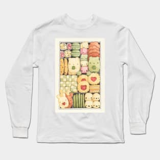 Cute Cookies Watercolour Painting Long Sleeve T-Shirt